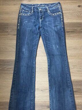 L.A. Idol Denim Dark Wash Embellished Jeans – Size 9